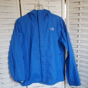 The North Face Royal Blue Lightweight Raincoat with Hood and Zipper Hy Vent S